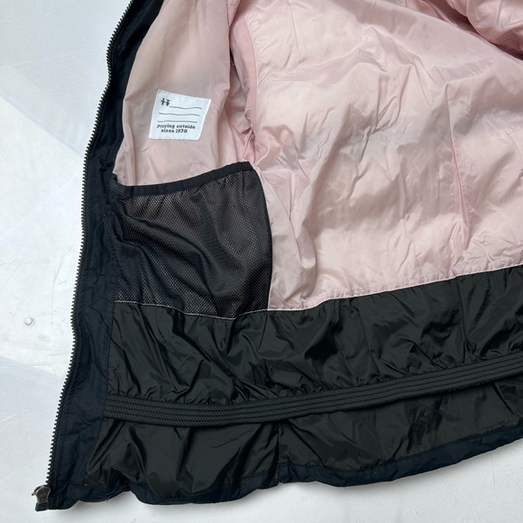 COLUMBIA GIRLS Black Puffer Jacket with Faux Fur Trim - Picture 3 of 7